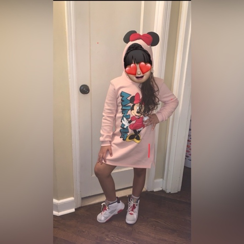 H&M Disney Minnie Mouse Pink Kids Hoodie Size 8-10Y